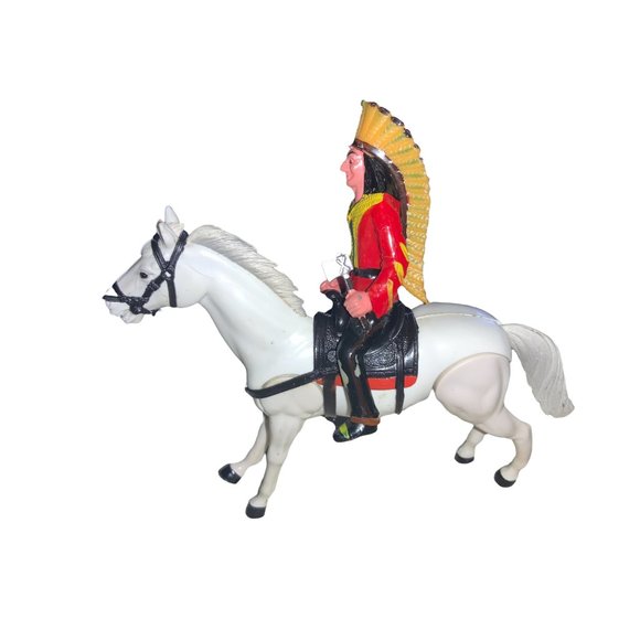 Unbranded Other - Vintage White Horse with Chief Rider Hong Kong